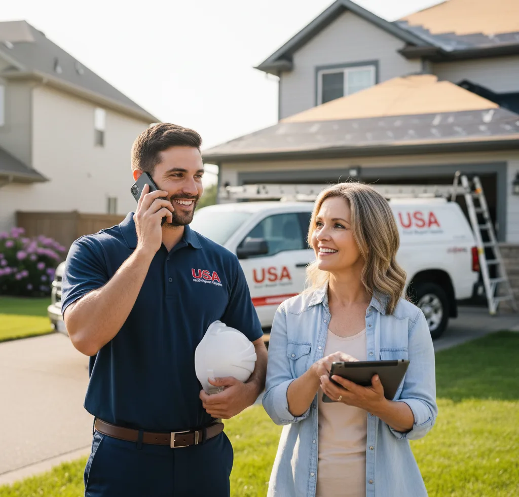 USA Roof Repair Experts customer support in Thorndale